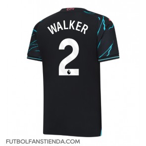 Manchester City Kyle Walker #2 Tercera Equipación 2023-24 Manga Corta